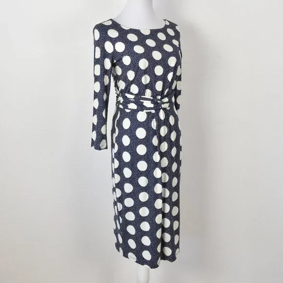 Boden Michelle Jersey Dress Polka Dot - 6 - Picture 7 of 9